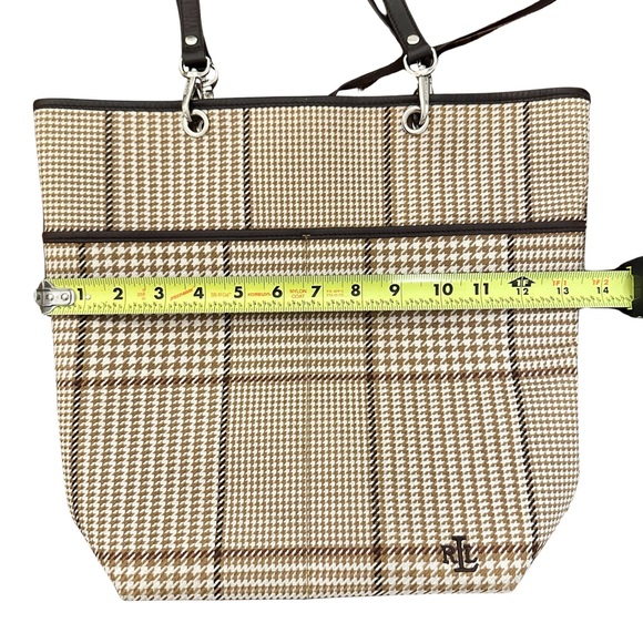 Ralph Lauren Houndstooth Tote Purse Bag - Picture 6 of 6